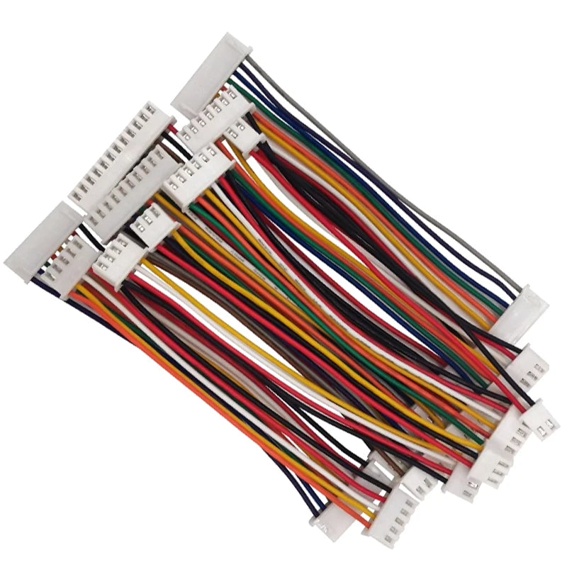 10PCS JST XH2.54 XH 2.54mm Wire Cable Connector 2/3/4/5/6/7/8/9/10/12 Pin 2.54MM Pitch  Plug 10CM/20cm/30CM Wire Length 26AWG