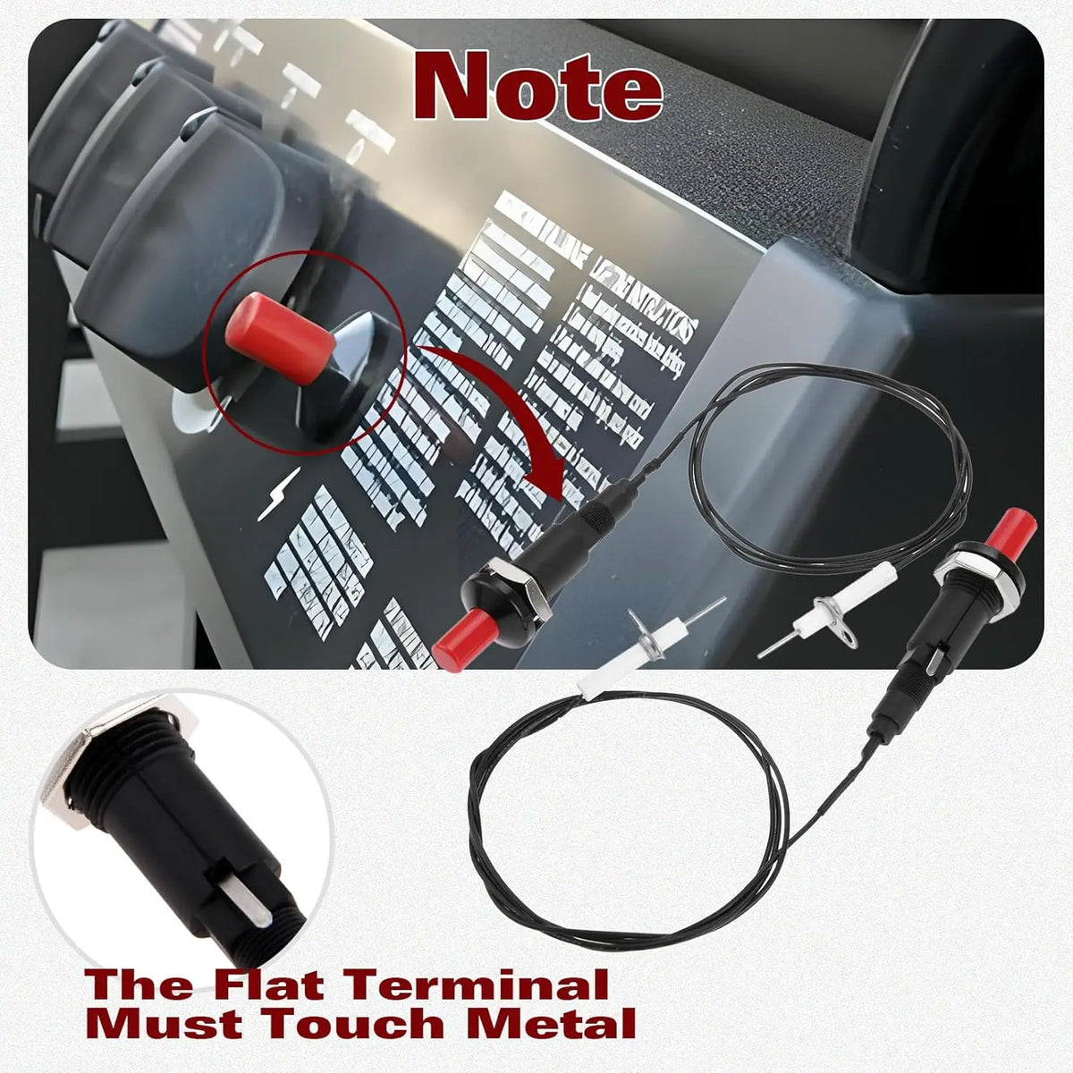 Piezo Igniter W/ Spark Ignition Propane Push Button Piezo Igniter Kit W/ Thread Ceramic Electrode Ignition Plug Type of 1 Out 2