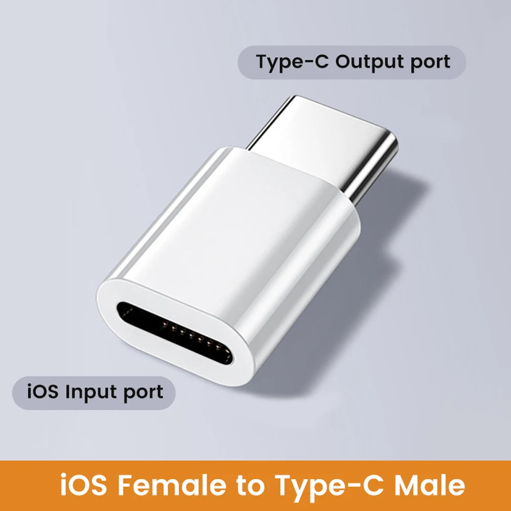 Type c To Lightning Adapter USB C Female To ios Male Converter Fast Charge Adaptador For iPhone 15 16 Type C Adapter High Speed