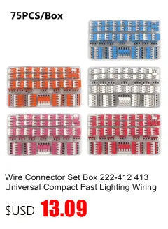 Wire Connector 252 253 254 255 Mini Quick Conectors Universal Compact Wiring Conductor Push-in Terminal Block LED Conector