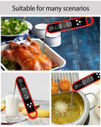 Digital Waterproof Meat Thermometer for Cooking Instant Read Food Thermometer for Grill BBQ with Accurate Temperature Display