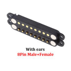 Spacing 2.54mm 2A DC Magnetic Pogo Pin Connector 4/5/6/7/8Pin Pogopin Male Female Spacing 2.5 Spring Loaded DC Power Socket Spot
