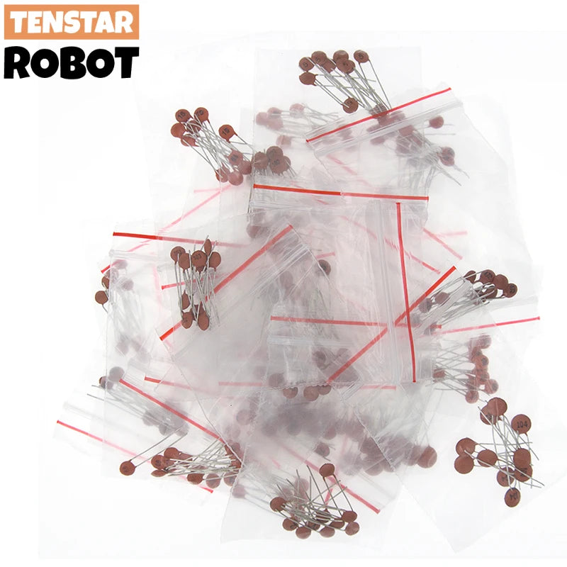300pcs/Lot Ceramic Capacitor Set Pack 2PF-0.1UF 30 Values*10pcs Electronic Components Package Capacitor Assorted Kit Samp