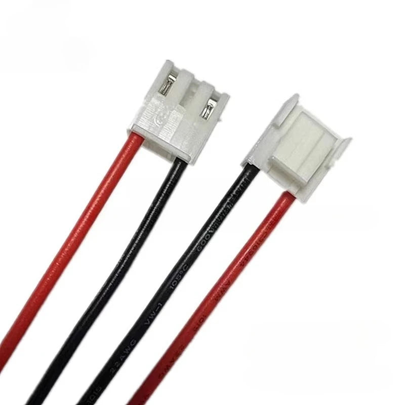 10pcs VH 3-P Open Barrel 3A 2Pin Hollow to 2.8mm/4.8mm/6.3mm Spring Spade Tab Terminal Double-Ended 18AWG 30cm Cable Assembly