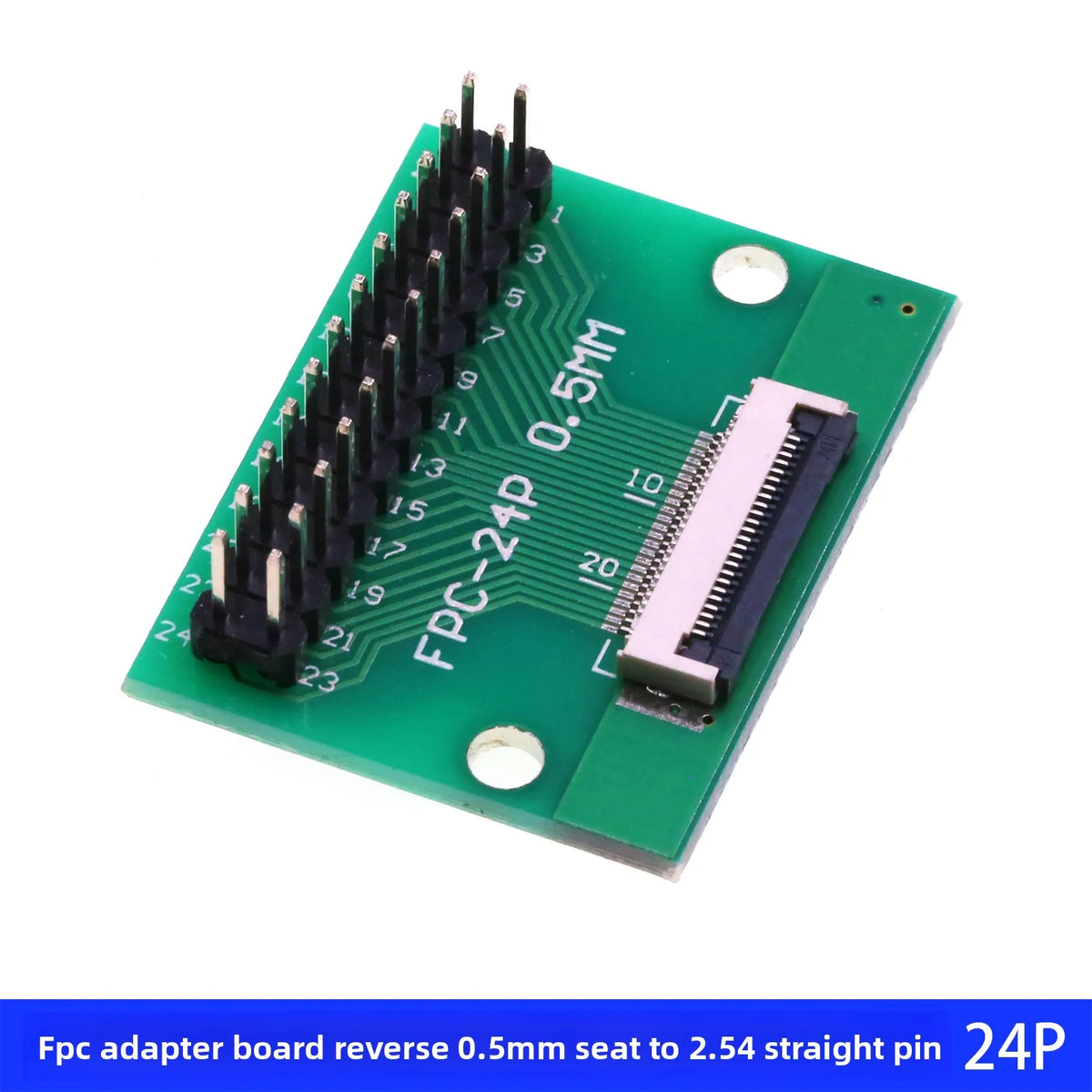 FPC/FFC Adapter Board with Soldered Pin Header, 0.5mm Connector to Straight 2.54mm Pin Header, Adapter Socket 4/6/12/24/40-80P