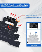10PCS DIN Rail Mounted Solid State Relay Slim SSR Relay Module DC Control AC DC Control DC 6A SSR-41FDA/DD