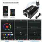 Car Starry Sky Light Auto Home Fiber Optic Lights Atmosphere Lamp Music Control Ceiling Lights RGB 12W 8 Colors Car Styling DIY