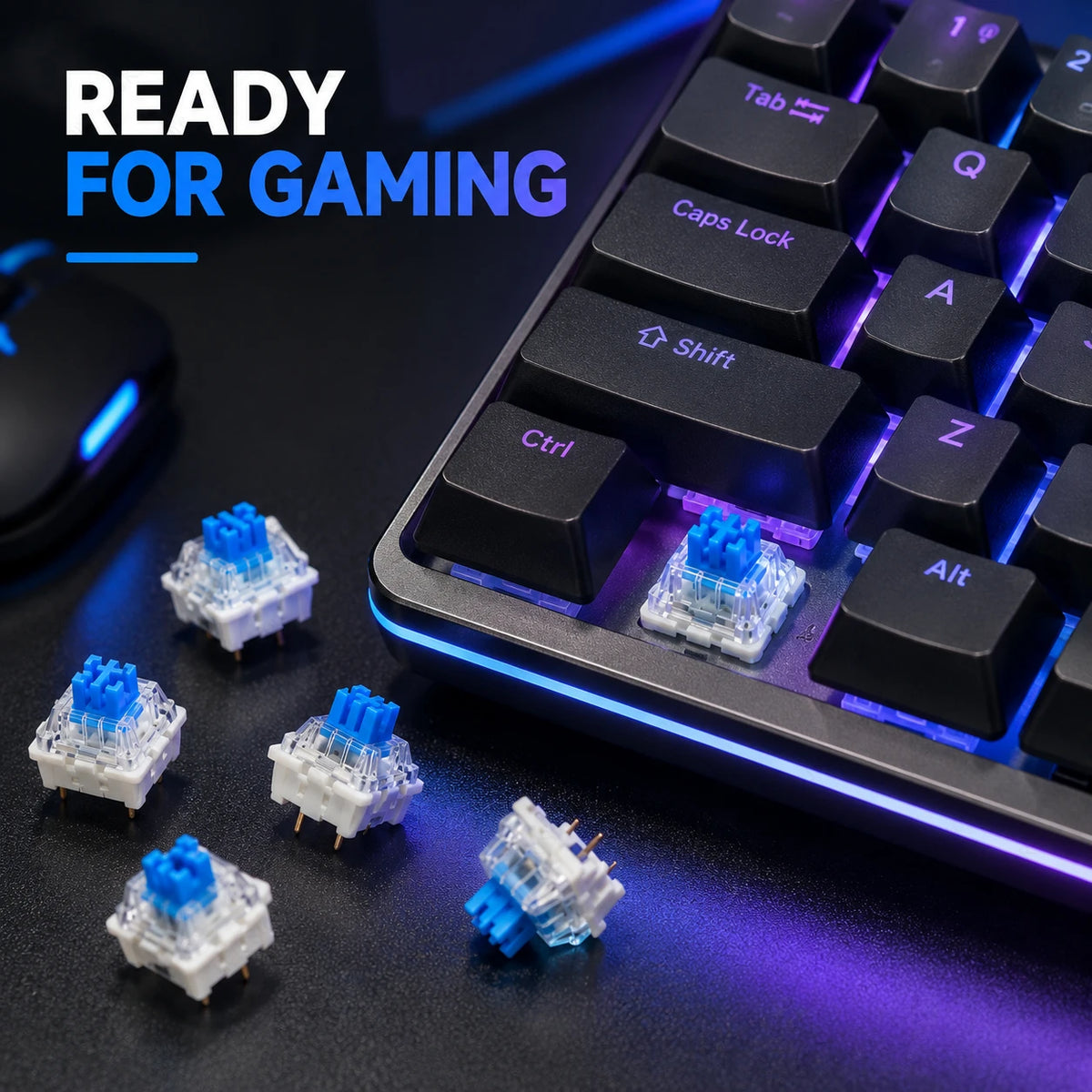 DIY Mechanical Keyboard Switches 30/50/100 PCS 3 Pin Tactile Clicker Keys Replacement Parts Accessories Use