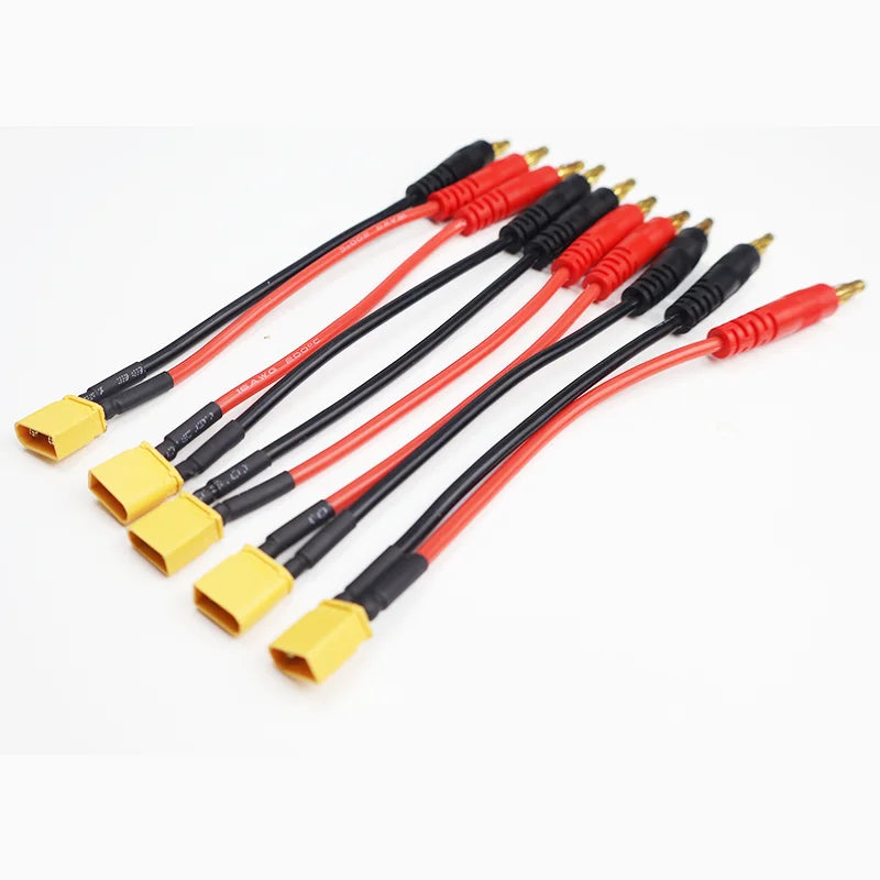 1pcs / 5pcs 15CM XT30 Plug Charge Lead to 4.0mm Banana Plugs Charge Cable Silicone Wire 16AWG For Lipo Battery