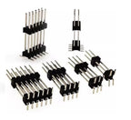 10pcs/100pcs 2.54mm 2x15P/25P/40P L30mm SMD Breakable Male Pin Header Dual Row Double Plastic Rohs Gold SMT PCB Board Spacer