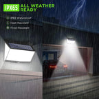 4pcs 468 LED Solar Led Lamp Outdoor Solar Light with Motion Sensor Wall Lights Waterproof Sunlight Powered for Garden Decoration