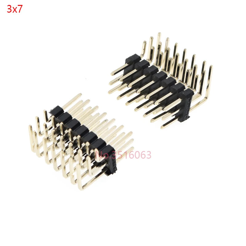 5PCS 90 degree Three Row Male 2.54MM Pitch Right Angle PIN Header Connector 3*2/3/4/5/6/7/8/10/20/40 PIN/P 3x/3/4/5/6/8/10/20/40
