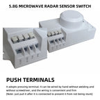 Diymore 5.8G Microwave Radar Sensor Switch AC85-250V Intelligent Energy Saving Control Microwave Radar Sensor Motion Detector