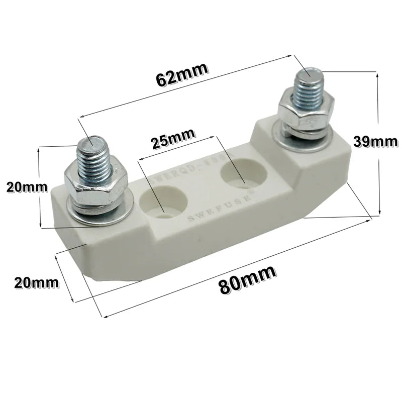 1Set Ceramics ANL Bolt-down Fuse Holder With 30A 50A 60A 80A 100A 150A 200A 300A 400A 500A 600A Fuse For Car Audio Power System