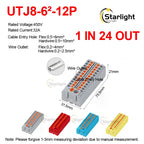 Distribution block PTFIX2.5mm² Wire Electrical Cable Connectors Plug-in Terminal Block  Splitter DIN-Rail Mounting Junction Box