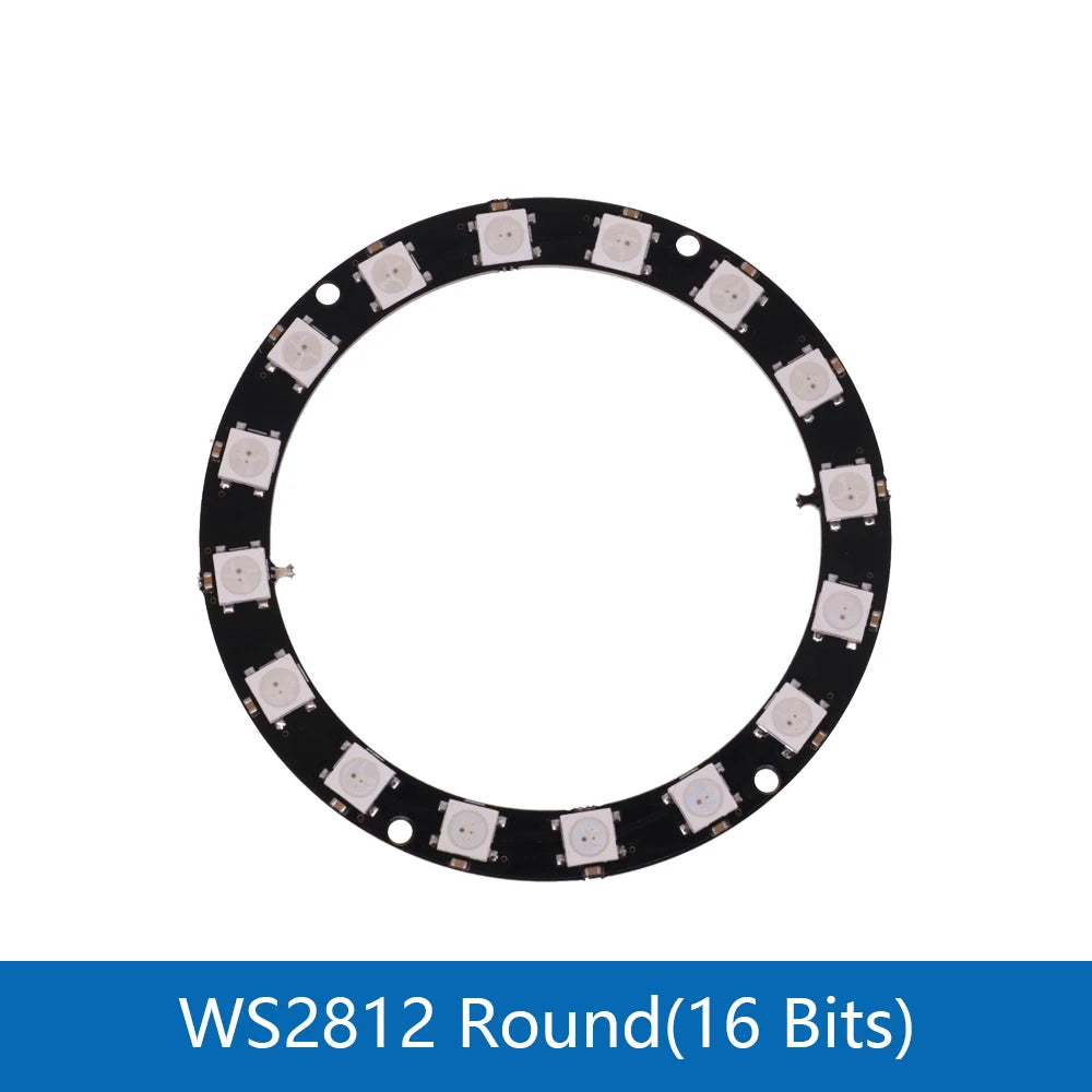 5V 1Bit 3 4Bit 7 8Bit 9 12Bit 16Bit 24Bit 32Bit 64 Bits WS2812 5050 RGB LED Ring Lamp Light + Integrated Drivers For Arduino Diy