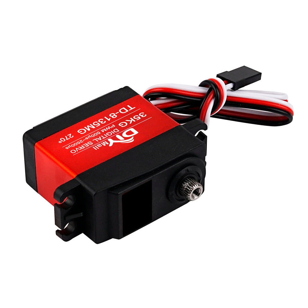 TD-8135MG Digital Servo Motor 35KG 180/270/360 Degree Waterproof Large Torque Angle Controllable 25T Metal Arm RC Cars Aircraft