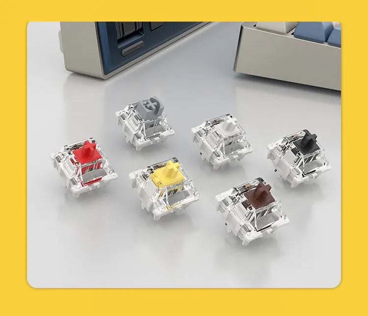 Gateron Pro 3.0 V3 Switch 3pin RGB Linear Tactile Red White Yellow Silver Brown Black Switch For Mechanical Keyboard Pre Lubed