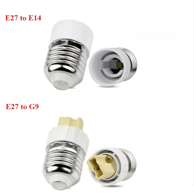 4PCS E27 E14 GU10 G9 E12 B22 Fireproof LED CFL Lamp Holder Converter Light Socket Bulb Base Spliter Extension Adapter