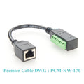 RJ45 8P8C Male to 8Pin Solderless Terminal Block Cable RJ45 to Screw Terminal Block Adapter RJ45 Screw Terminal Breakout Board