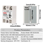 EARU Solid State Relay Single Phase SSR-25DA SSR-40DA SSR-40AA SSR-40DD SSR 10/25/40/60/80/100A DD DA AA PID Temperature Control