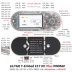 T-Embed CC1101 Plus Multi-Function Board ESP32-S3 Core Sub-1GHz/2.4GHz Dual-Band Communication 1.9-inch LCD+NFC+IR Remote