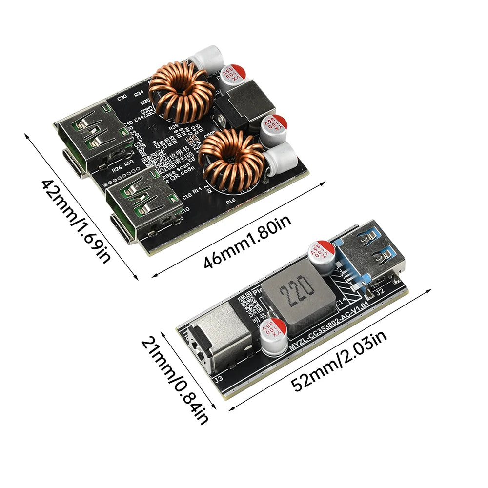 PD140W  /100W Fast Charging Module Full Protocol DIY Motherboard intelligent Desktop Charger supports PD QC AFC FCP VOOC