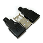 10Pcs USB Connectors Type B/Micro/Mini/USB2.0 Male Female Assembly Adapter DIY Soldering Repair Data Charging Plug Socket