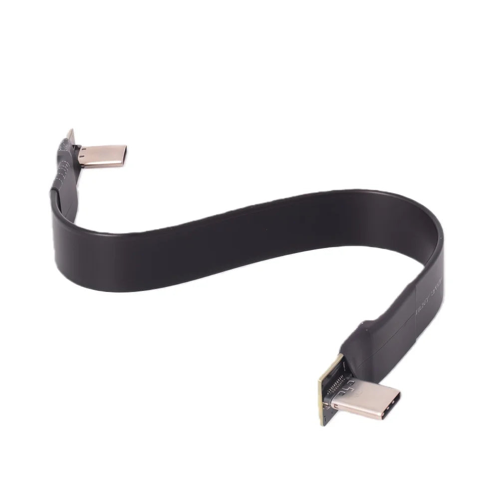 ADT-Link USB 3.2 Type-C to USB-C FFC USB C FPV Flat Slim Thin Ribbon FPC Cable Gen2x2 20Gbps 90°Adapter for Data Sync&Charging