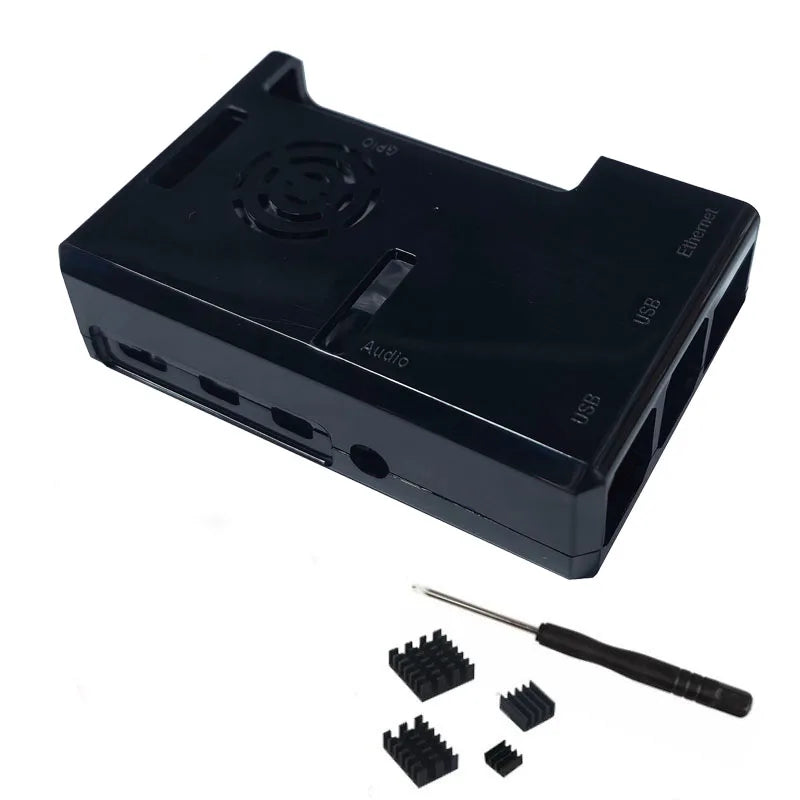 Raspberry Pi 4B Case ABS Protective Shell Box With Cooling Fan