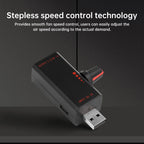 5W DC5V2A Fan Speed Controller Induction Speed Controller with Switch USB Protection Type-C USB Laptop Cell Phone Cooling