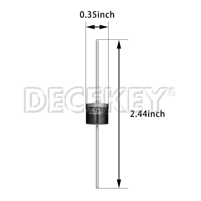 6PCS 30SQ050 Schottky Diode 30A 50V Axial for Solar Panel Parallel Reflow Protection