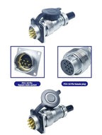 PLS24 WS24 6/10/12/19 Pin Metal Circular Aviation Socket Plug Wire Female Male Connector M24 Threaded Coupling Panel