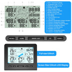 3 Sensors Weather Station with 100m Wireless Transmission Backlight LCD Alarm Clock  for Indoor/Outdoor Temp Humidity Monitor