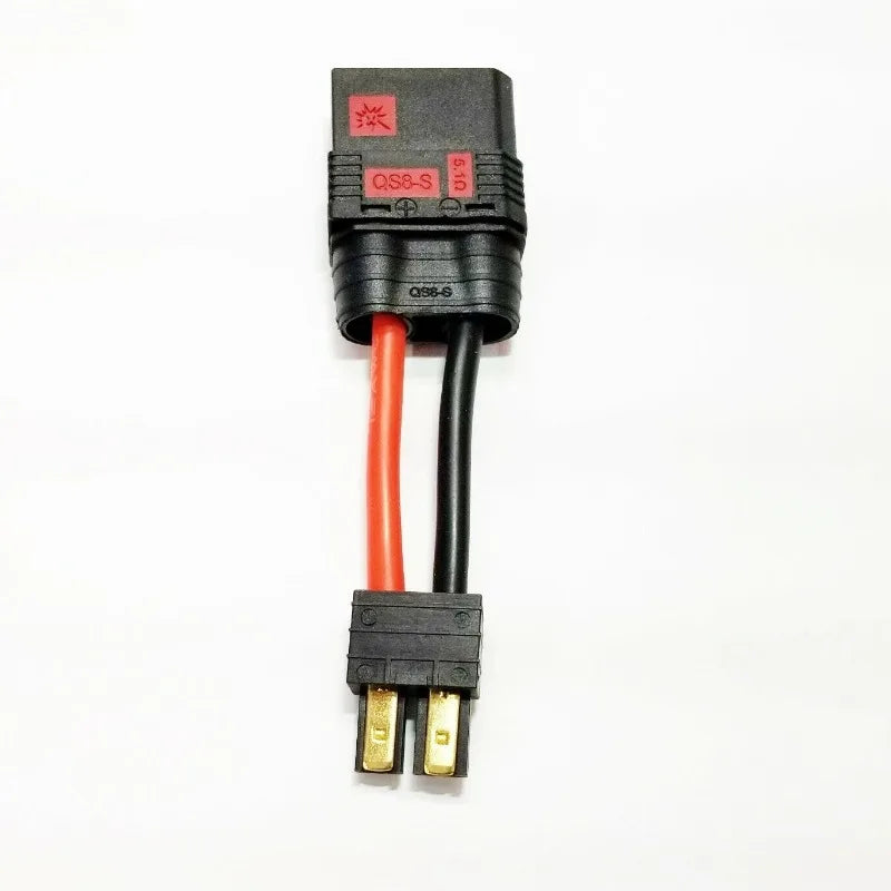 50mm 8/10/12AWG QS8-S Female To XT90 XT60 TRX EC5 Male Plug Anti-Ignition Conversion Cable Silicone Wire for RC Drone Aircraft