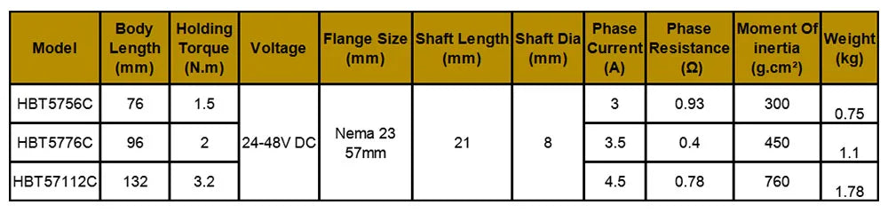 Nema23 57Closed Loop Stepper Motor Drive All-in-one Encoder Hybrid 8mm Shaft 57mm Easy Servo Motor 1000 Line Encoder DC24-48V