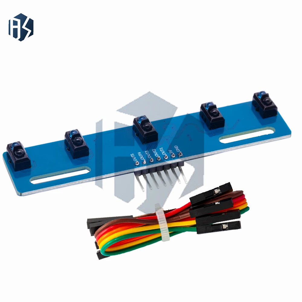 5 channel Infrared Reflective Sensor TCRT5000 KIT 5 way/road IR Photoelectric Switch Barrier Line Track Module