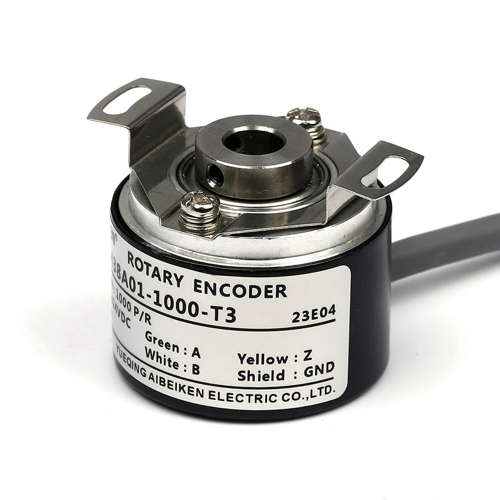 ABILKEEN Top Quality 38MM Incremental Roatry Encoder 8mm Half-Hollow Shaft Magneto Electric Rotary Encoder HES Rotary Encoder