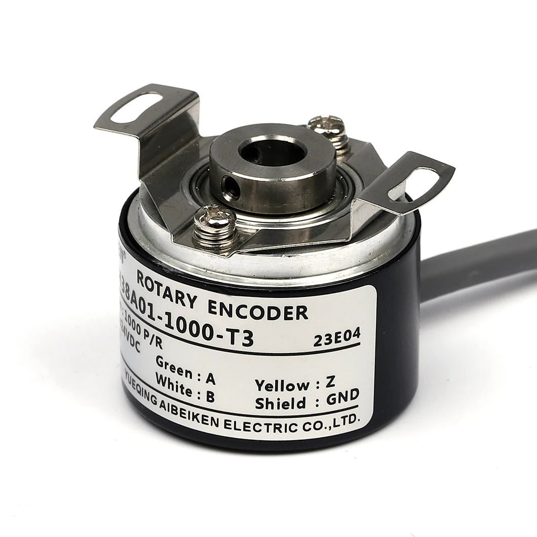 ABILKEEN Top Quality 38MM Incremental Roatry Encoder 8mm Half-Hollow Shaft Magneto Electric Rotary Encoder HES Rotary Encoder