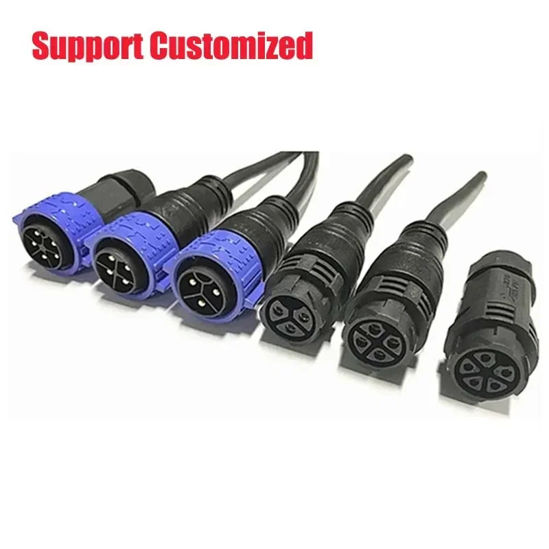 IP67 M25 50A 500V Waterproof Connector 2 3 4 Pin Self Locking E-bike Charging Power Aviation Panel Socket Electrical Cable Plug