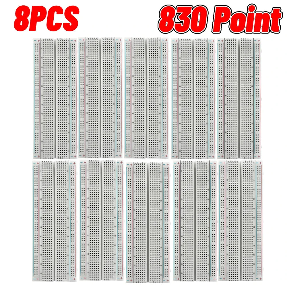 1-20pcs Breadboard 400 830 Point PCB Board MB-102 MB102 Test Develop Nodemcu Raspberri PI 2 lcd High Frequency 40pin Dupont Line