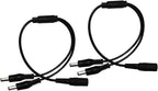 DC Power Splitter Cable 5.5mm 2.1mm 1 To 2/3/4/5/6/8 Way 5V 12V Power Adapter Connector Cord For LED Strip Lights CCTV Camera