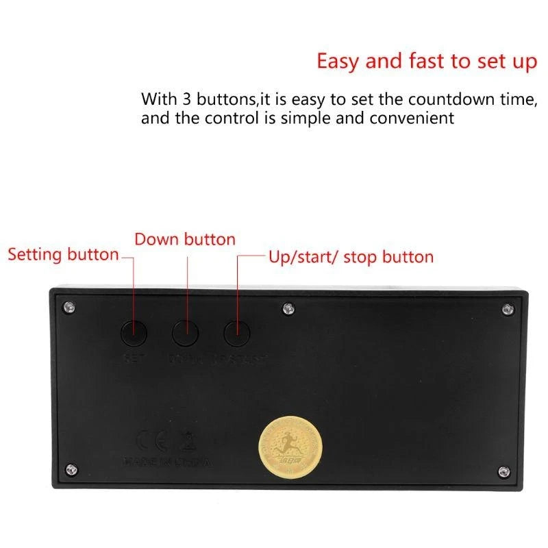 Days Countdown Clock LCD Digital Screen Kitchen Timer Event Reminder for Wedding Retirement Lab Cooking Kitchen