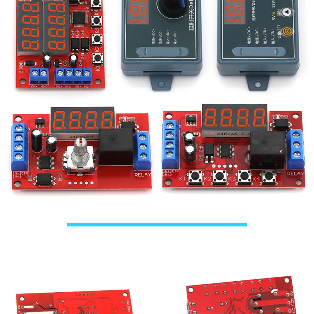DC 5V 12V 24V 10A Adjustable Time Delay Relay Module LED Digital Timming Relay Timer Delay Trigger Switch Timer Control Switch
