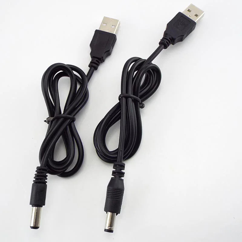 USB Type A Male to DC 5.5 2.1 2.5 2.0 3.5x1.35 4.0x1.7mm Mini 5pin Power Supply Plug Jack Extend Charging Cable Connector B4