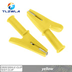 5PCS Pure Copper Insulated Test Alligator Clip 10MM Opening With 4MM Jack Safety Crocodile Clamps For Banana Plug Or Welding