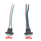 5pcs Type-C USB 3.1 Connector 2Pin 4Pin 6Pin Welding Wire Female Socket Rubber Ring High Current Fast Charging Port