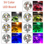 5/10 Pcs LED 3W 5V USB Light Board SMD 5730 Chip Red Green Warm White Yellow Purple Round Changing Light Source With 20 Cm Cable