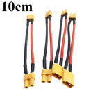 4pcs XT60 XT30 XT90 Battery Connector 100mm Silicone Wire Male/Female Dual Extension for Battery Charger Motor Expand DIY