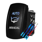 12V 24V Boat Trim Tabs Switch (ON)-OFF-(ON) Momentary Rocker Switch Waterproof Blue Light ON-OFF Toggle Switch With Harness